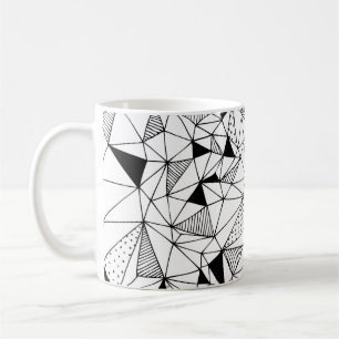 Geometrisch Abstrakt: Polygonaler Hintergrund Art. Kaffeetasse