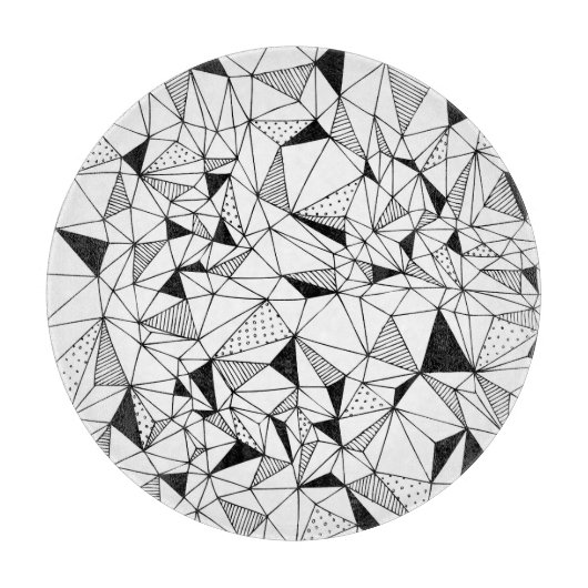 Geometrisch Abstrakt: Polygonaler Hintergrund Art. Schneidebrett (Vorderseite)