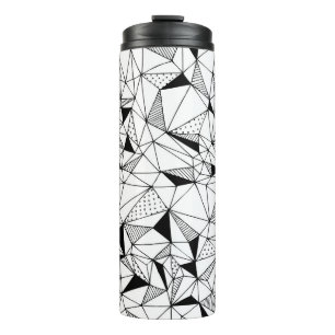 Geometrisch Abstrakt: Polygonaler Hintergrund Art. Thermosbecher