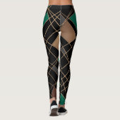 Geometrisch, abstrakt, schwarz leggings (Rückseite)