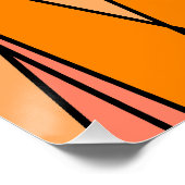 geometrisch abstrakte Gestaltung von Pfirsich und Poster (Ecke)