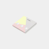 geometrisch abstrakte Pastellfarben Post-it Klebezettel (angewinkelt)