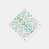 geometrisch abstraktes Aztekenmuster Serviette (Ecke)