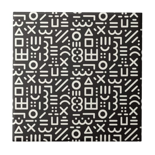 geometrisch abstraktes Muster Fliese (Vorderseite)