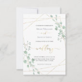 geometrisch angelegte Hochzeit Einladung (Vorderseite)