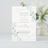 geometrisch angelegte Hochzeit Einladung (Stehend Vorderseite)