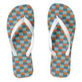 geometrisch aquamarin und orange badesandalen (Fußbett)