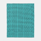geometrisch aquamarin und schwarz gemustert fleecedecke (Vorderseite)