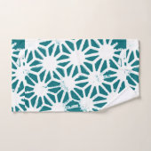 geometrisch aquamarin-weiß badhandtuch set (Handtuch)