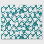 geometrisch aquamarin-weiß geschenkpapier (Flach)
