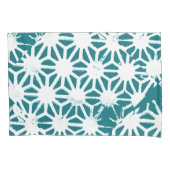 geometrisch aquamarin-weiß kissenbezug (Vorderseite)