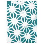 geometrisch aquamarin-weiß klemmbrett (Rückseite)