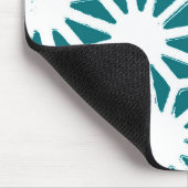 geometrisch aquamarin-weiß mousepad (Ecke)