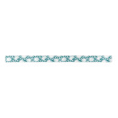 geometrisch aquamarin-weiß satinband (Vorderseite)