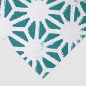 geometrisch aquamarin-weiß seidenpapier (Ausschnitt)