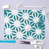 geometrisch aquamarin-weiß seidenpapier (Handwerk)