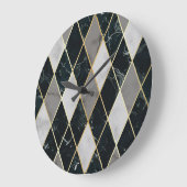 Geometrisch aus Marmor: Gold Lines Luxury Große Wanduhr (Winkel)