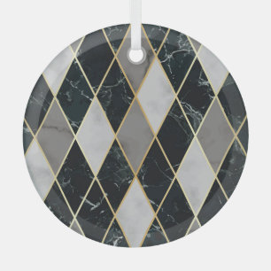 Geometrisch aus Marmor: Gold Lines Luxury Ornament Aus Glas