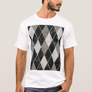 Geometrisch aus Marmor: Gold Lines Luxury T-Shirt