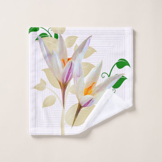 Geometrisch Badhandtuch Set (Waschlappen)