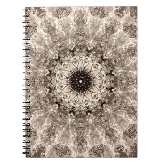 geometrisch, beige, braun, mandala notizblock (Vorderseite)