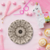 geometrisch, beige, braun, mandala pappteller (Party)