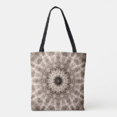 geometrisch, beige, braun, mandala tasche (Rückseite)