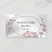 Geometrisch beruflich rosa Pfirsichfarben Visitenkarte (Vorderseite)