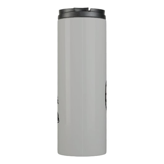 geometrisch, Bischof grau 2 Thermosbecher (Rückseite)