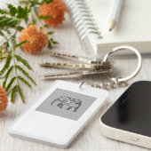 geometrisch, Bischof grau 2, Wohngestaltung Schlüsselanhänger (Vorderseite rechts)