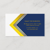 Geometrisch Blau Beruflich Visitenkarte (Rückseite)