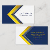 Geometrisch Blau Beruflich Visitenkarte (Vorne/Hinten)