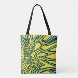 geometrisch blau-gelb  tasche
