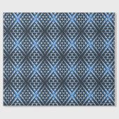 Geometrisch blau .... geschenkpapier (Flach)