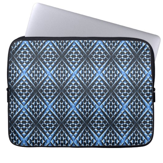 Geometrisch blau ... laptopschutzhülle (Vorderseite)