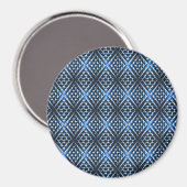 Geometrisch blau.. magnet (Vorderseite/Rückseite)