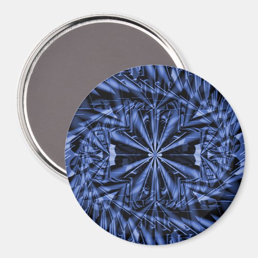Geometrisch blau... magnet (Vorderseite/Rückseite)