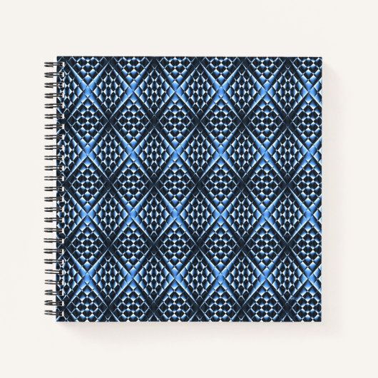 Geometrisch blau .... notizblock (Vorderseite)