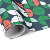 geometrisch-blau-rot-grün Weihnachten Geschenkpapier (Rolleneckpunkt)