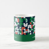 geometrisch-blau-rot-grün Weihnachten Kaffeetasse (Mittel)