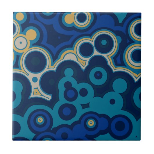 geometrisch blau und gelb fliese (Vorderseite)