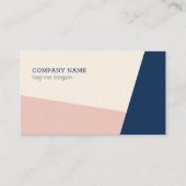 Geometrisch blau und rosa visitenkarte (Vorderseite)