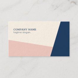 Geometrisch blau und rosa visitenkarte