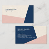 Geometrisch blau und rosa visitenkarte (Vorne/Hinten)