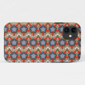 geometrisch blaue Sterne-Blume Case-Mate iPhone Hülle (Rückseite (Horizontal))