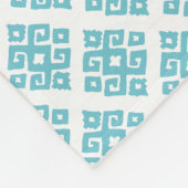 geometrisch blaue und weiße gemusterte Decke für S (Ecke)