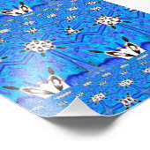 geometrisch blaues Gitter-Foto Fotodruck (Ecke)