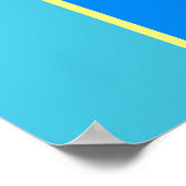 geometrisch blaues und gelbes Muster Poster (Ecke)