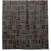 Geometrisch braun und rosa duschvorhang (Vorderseite)
