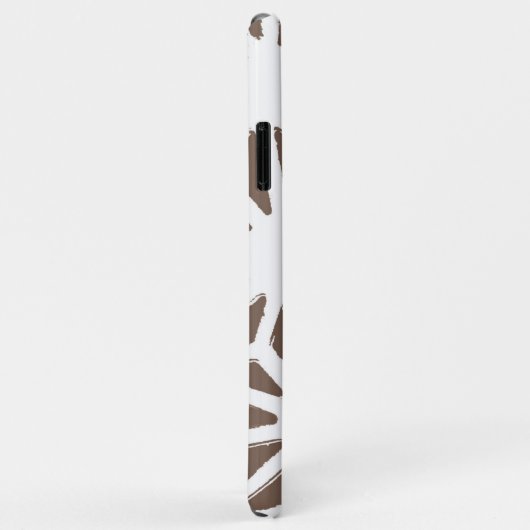 geometrisch braun-weiß Case-Mate iPhone hülle (Hinten/Rechts)